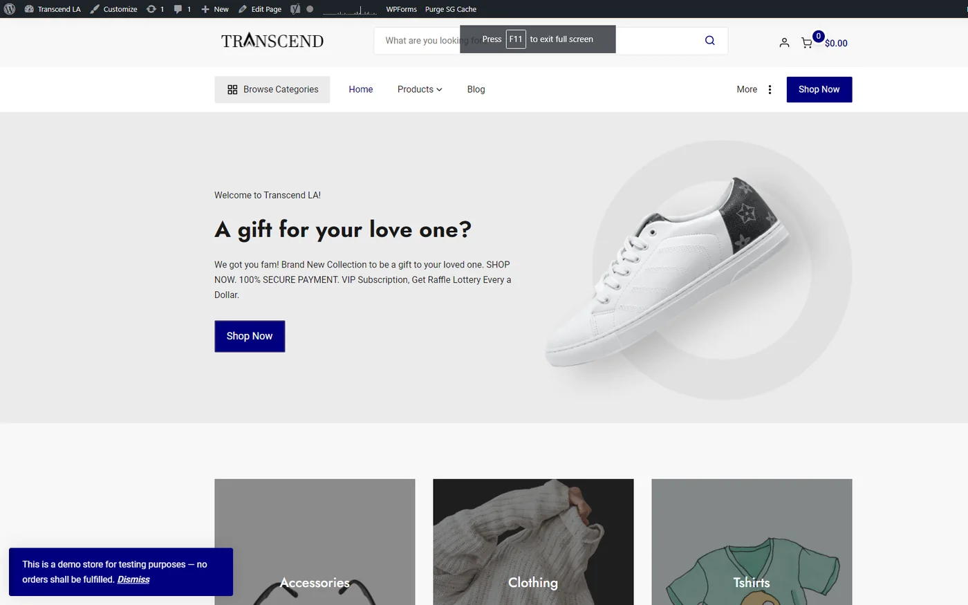 Transcend LA — screenshot